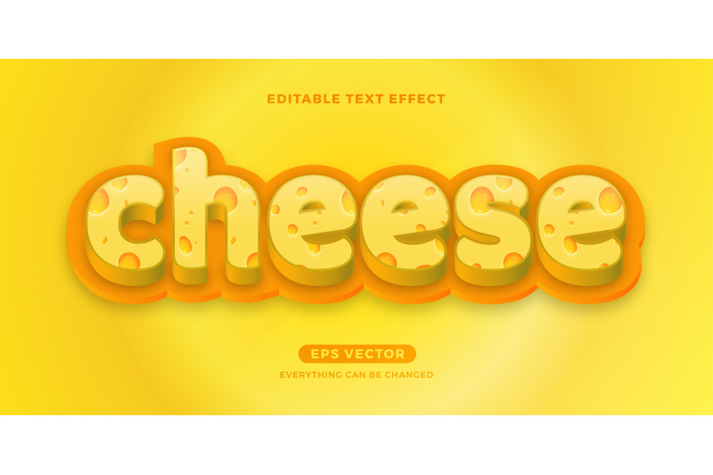 cheese-editable-text-effect-vector