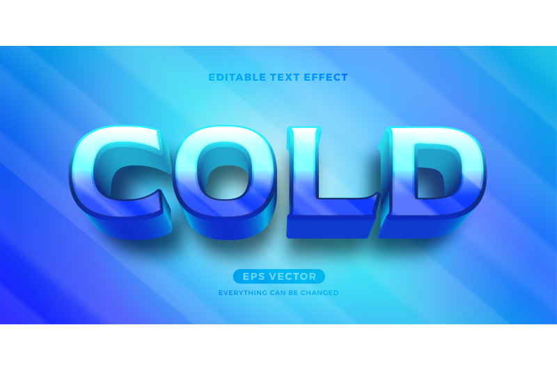 cold-editable-text-effect-vector