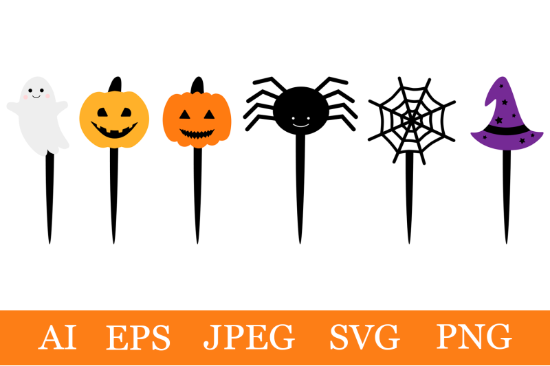 halloween-cake-topper-ghost-cake-topper-pumpkin-topper