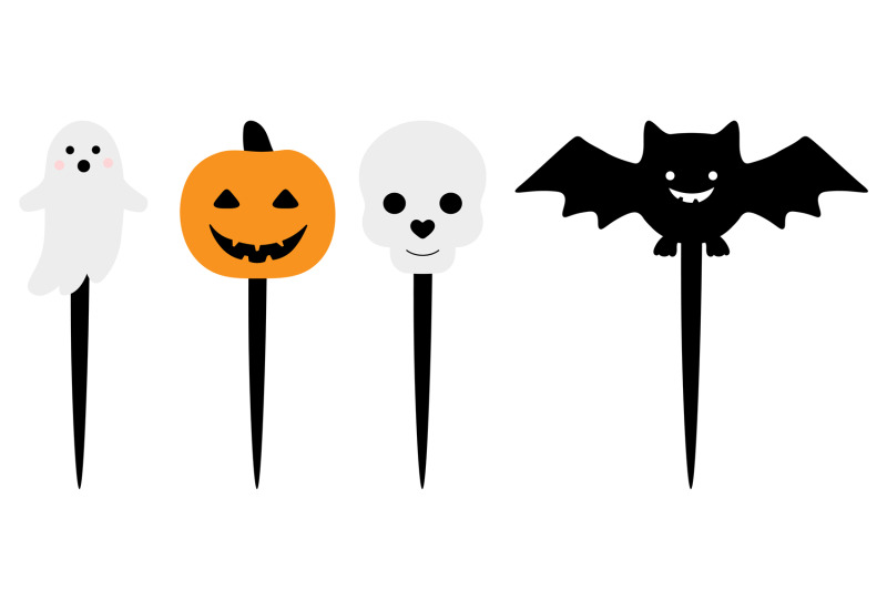 halloween-cake-topper-pumpkin-topper-ghost-topper-bat-svg