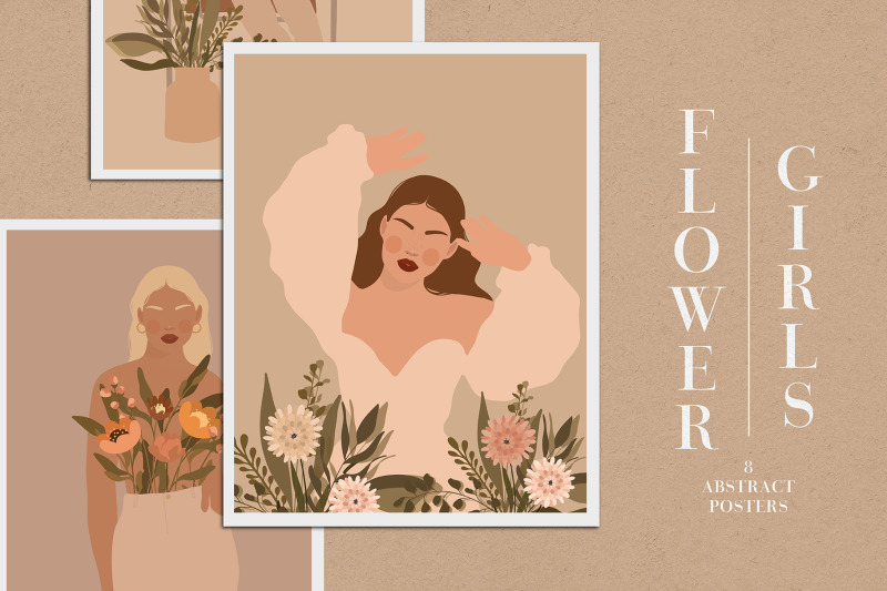 flower-girls-abstract-posters