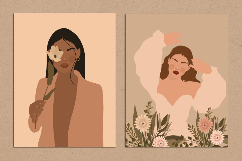 flower-girls-abstract-posters