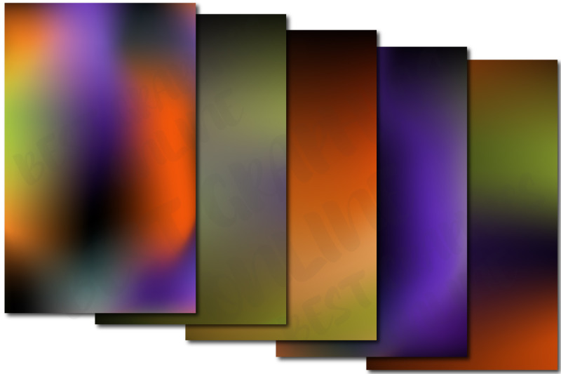 halloween-digital-papers-orange-purple-and-green-papers-set