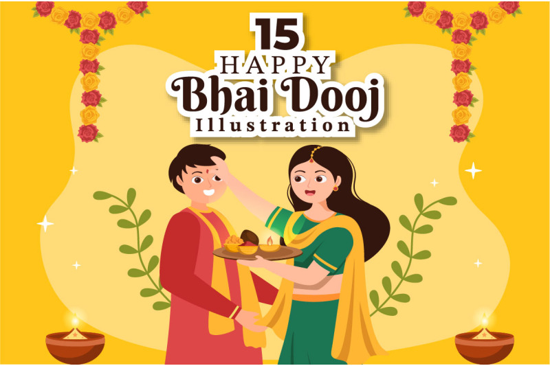 15-bhai-dooj-indian-festival-celebration-illustration