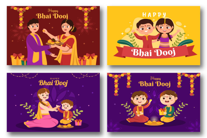 15-bhai-dooj-indian-festival-celebration-illustration