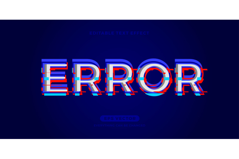 error-editable-text-effect-vector