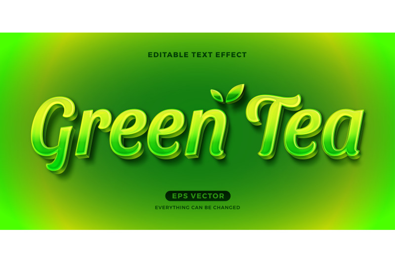 green-tea-text-effect