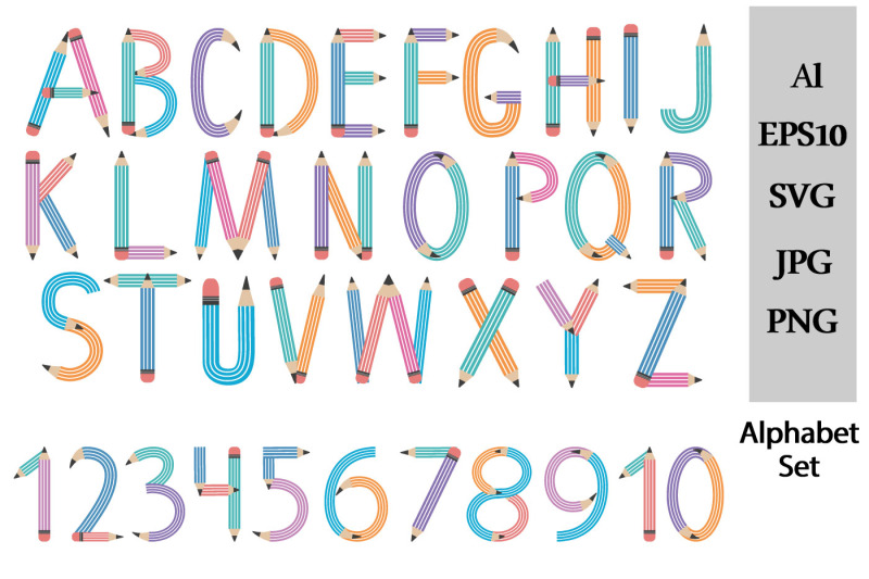 alphabet-letters-and-numbers-from-svg-pencils-clipart