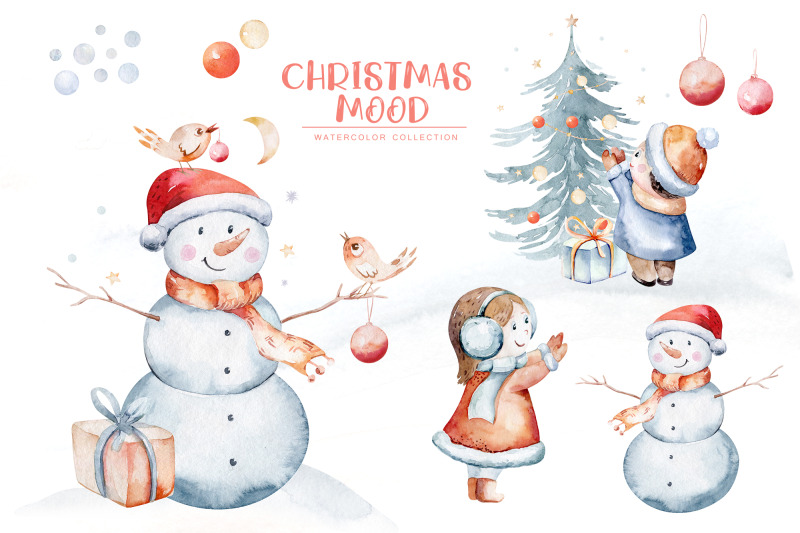 cartoon-kids-christmas-watercolor-clipart-set-new-year-png