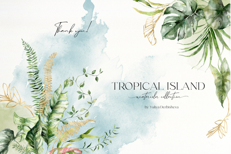 tropical-island-jungle-watercolor-clipart