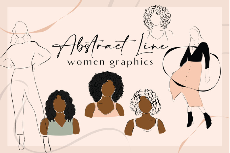 women-graphics-abstract-line-art-fashion