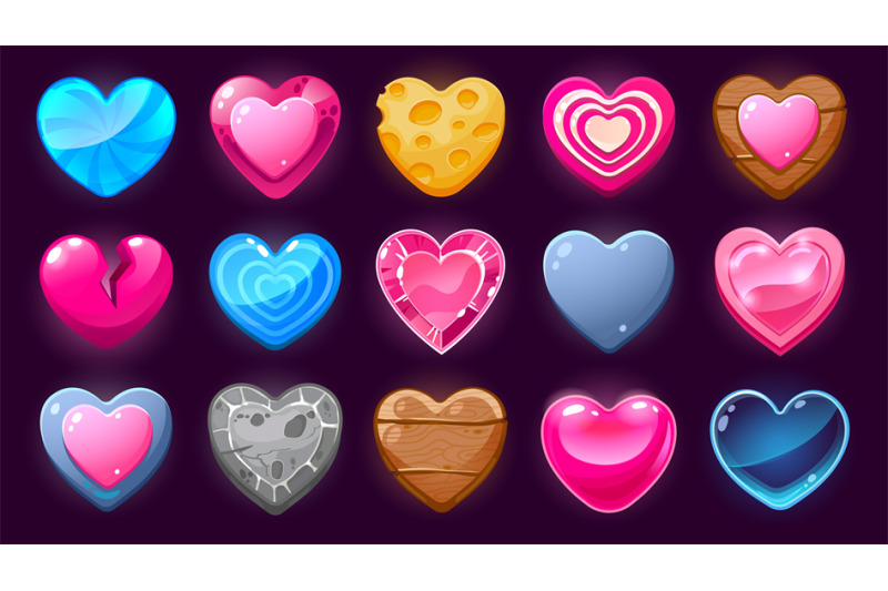 cartoon-hearts-asset-life-level-2d-game-user-interface-icons-glossy