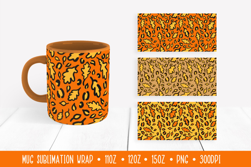 fall-leaves-mug-wrap-sublimation-autumn-leopard-print-mug