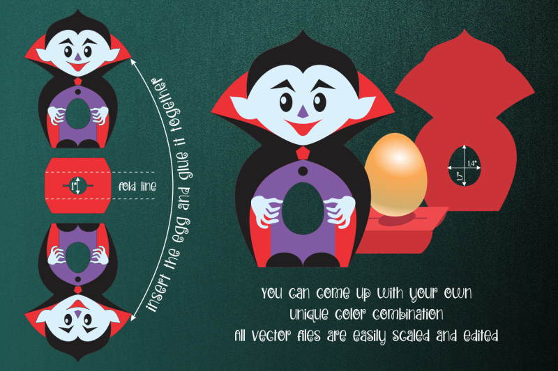 little-vampire-halloween-egg-holder-template