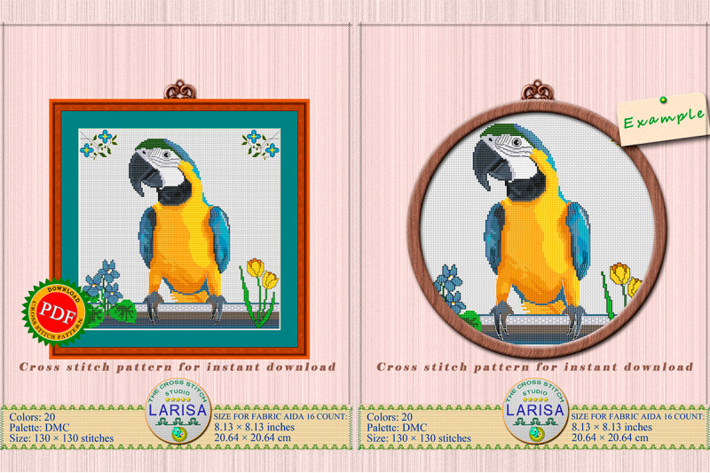 ara-cross-stitch-pattern-macaw-parrot