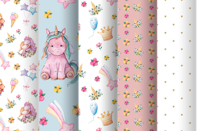 unicorn-watercolor-pattern