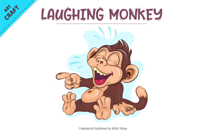 cartoon-laughing-monkey-crafting-sublimation