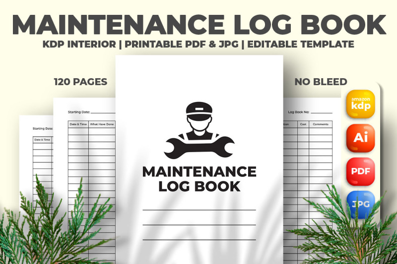 maintenance-log-book-kdp-interior