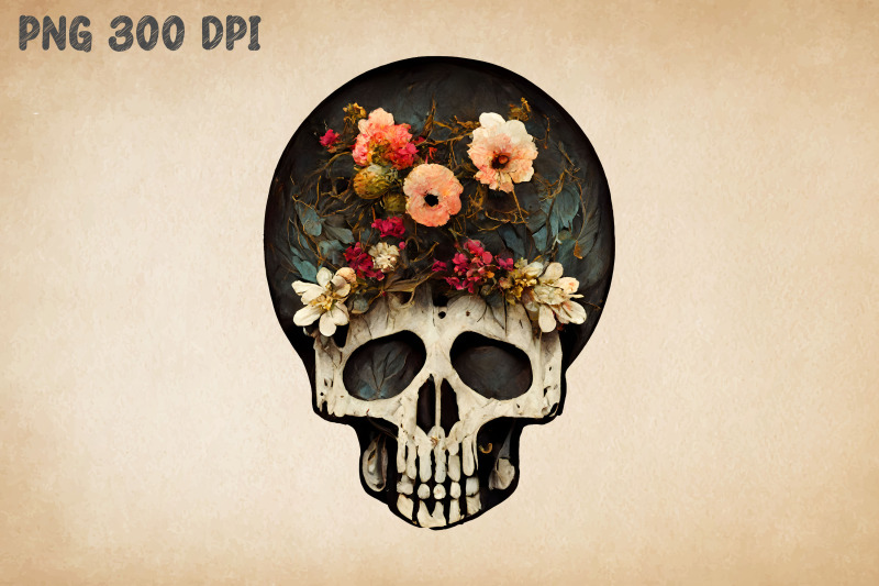 skull-with-flowers-1