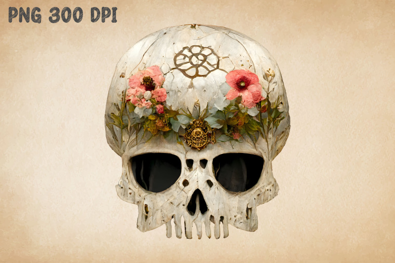 skull-with-flowers-2