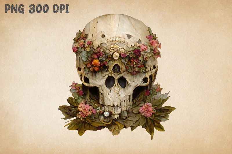 skull-with-flowers-3