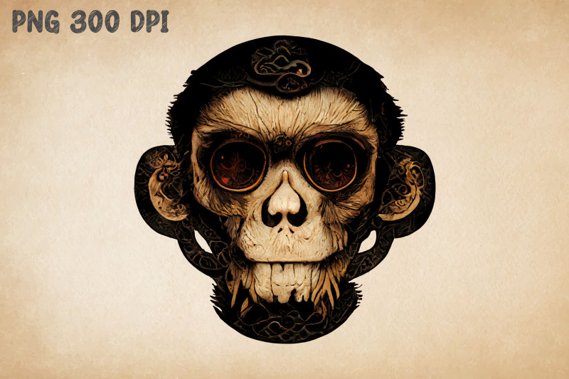 monkey-skull