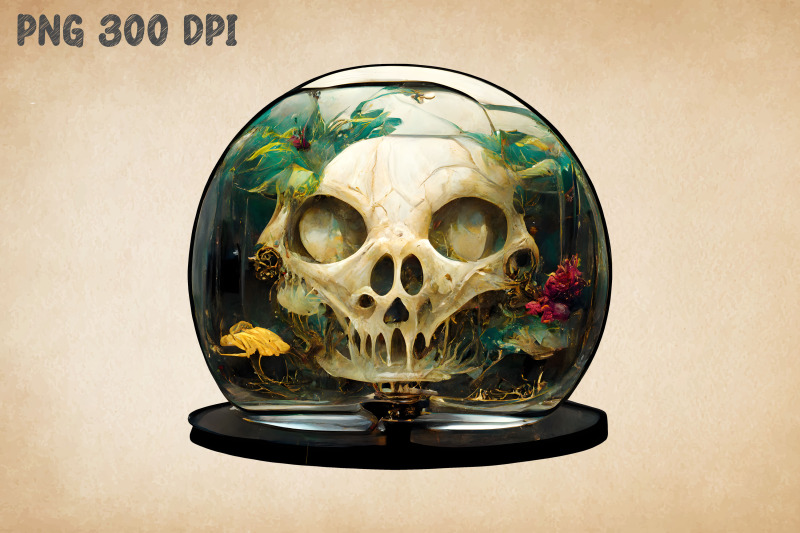 mystic-skull-in-a-fish-tank