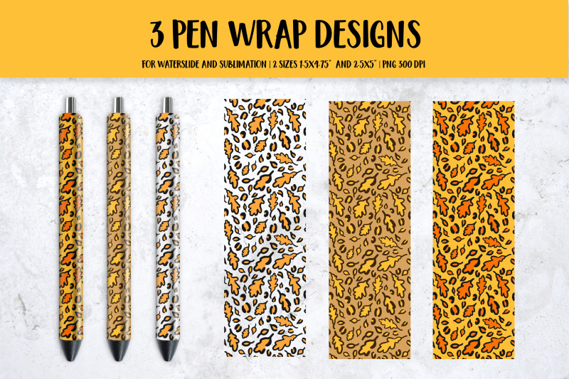 fall-leaves-leopard-print-pen-wrap-sublimation-or-waterslide