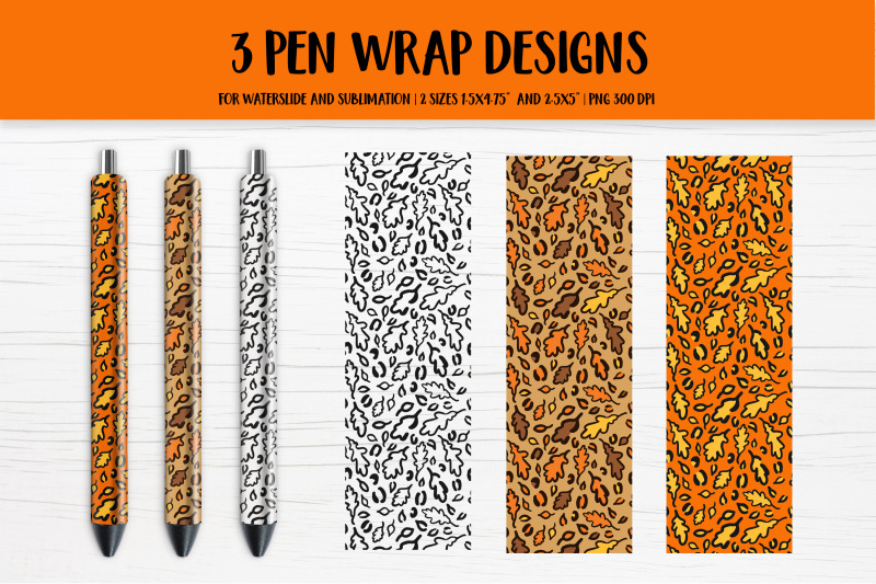 autumn-leaves-leopard-print-pen-wrap-sublimation-or-waterslide