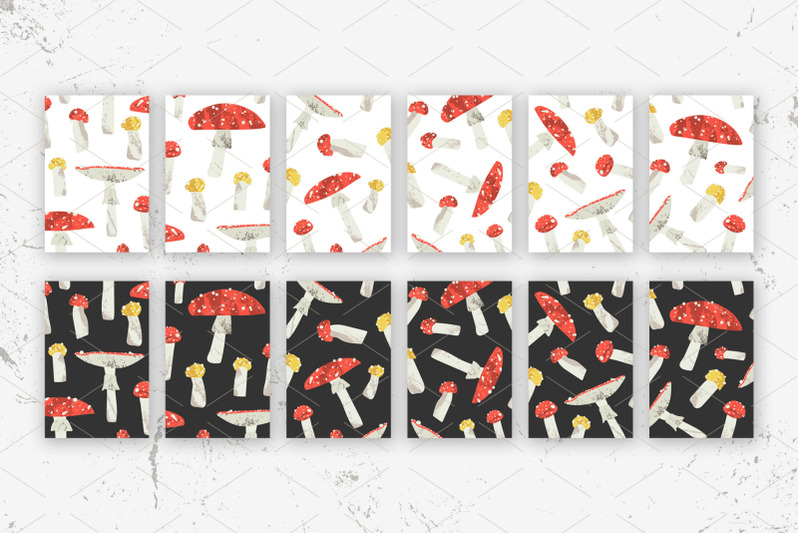 autumn-mood-fly-agaric-card-pattern-banner