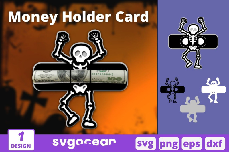 skeleton-money-holder-card-svg