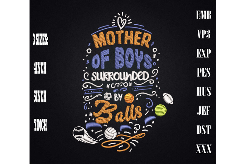 mother-of-boys-surrounded-by-balls-embroidery-gift-for-mother