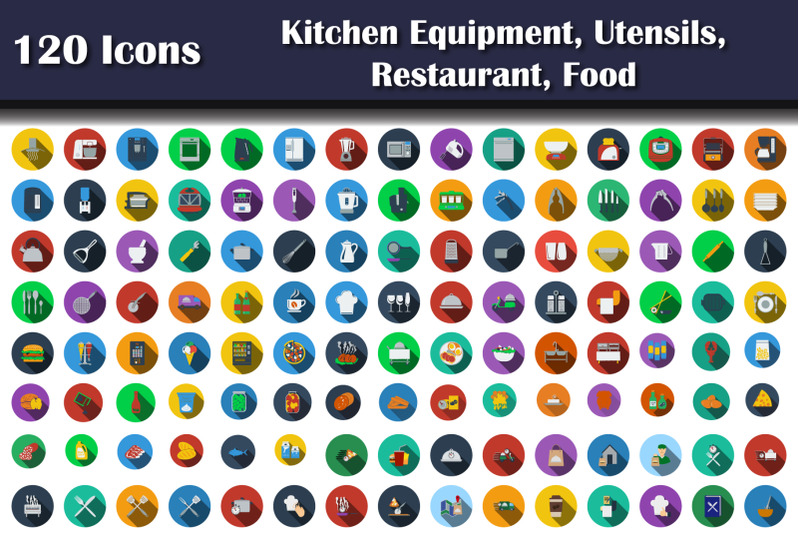 120-icons-of-kitchen-equipment-utensils-restaurant-food