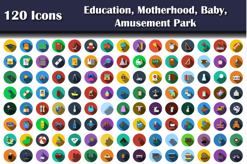 120-icons-of-education-motherhood-baby-amusement-park