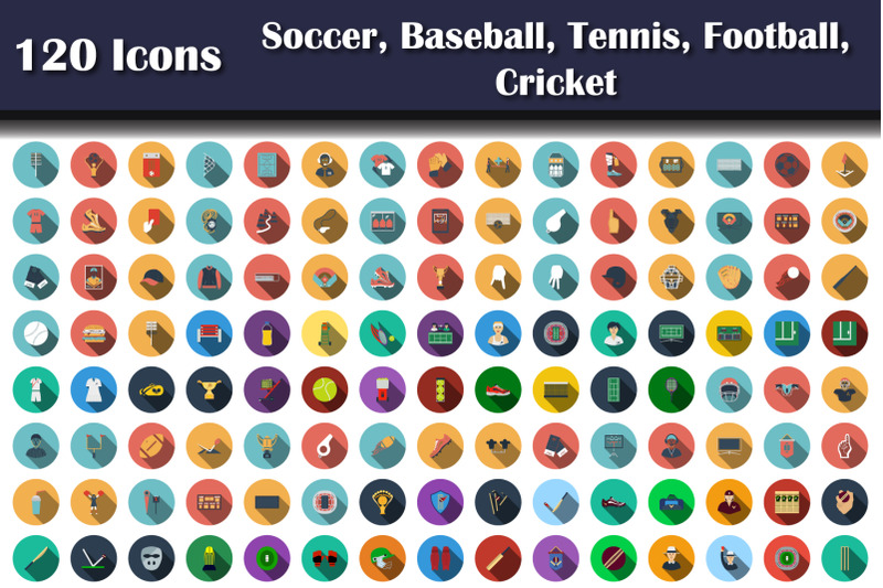 120-icons-of-soccer-baseball-tennis-football-cricket