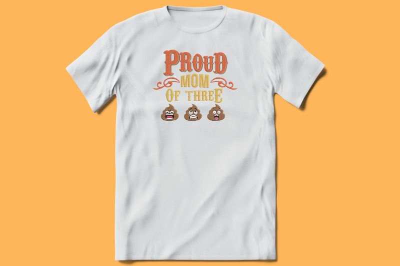 proud-mom-of-three-cute-poops-embroidery-gift-for-mother