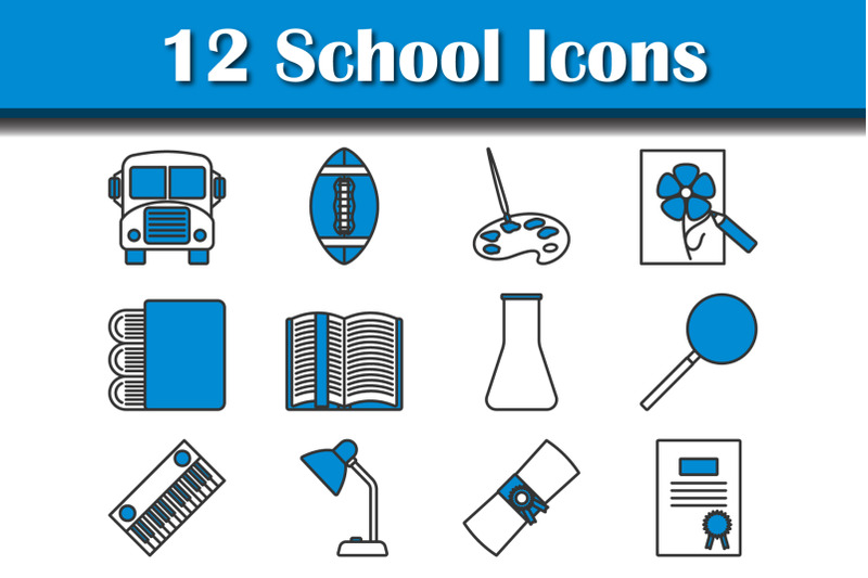 school-icon-set