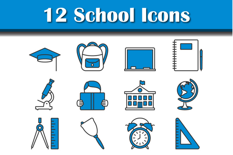 school-icon-set