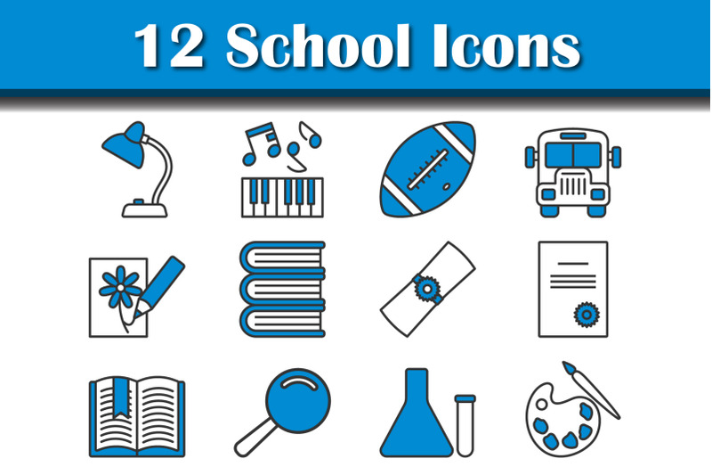 school-icon-set