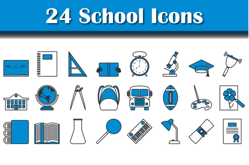 school-icon-set