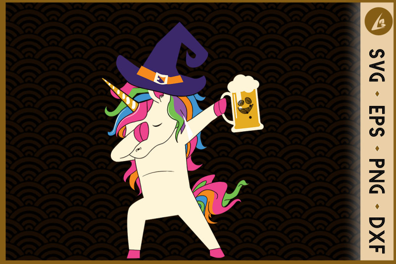 unicorn-with-witch-hat-dabbing