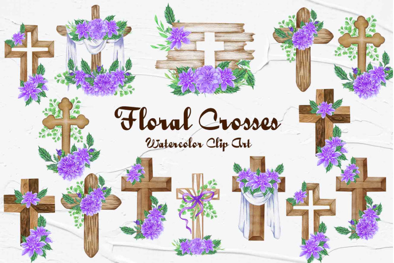 floral-crosses-watercolor-clipart