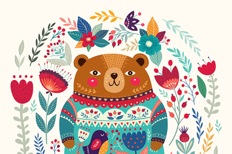 spring-bear-and-floral-bloom