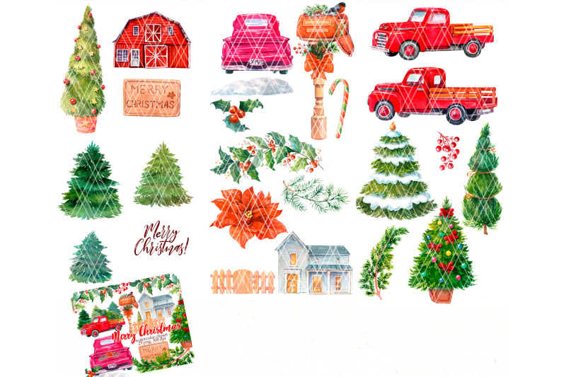 christmas-png-bundle-clipart-watercolor-holiday-winter-png