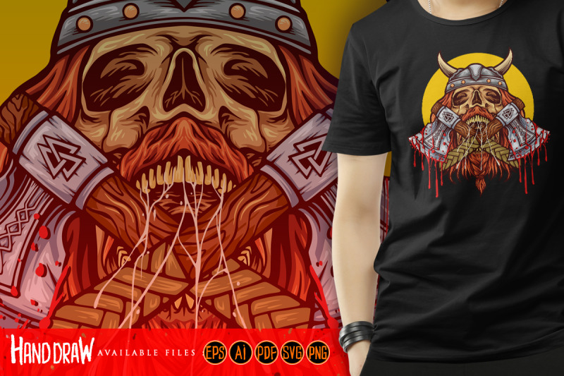 scary-viking-skull-axe-with-helmet-illustrations