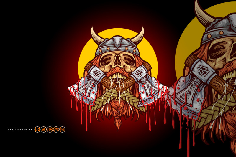 scary-viking-skull-axe-with-helmet-illustrations