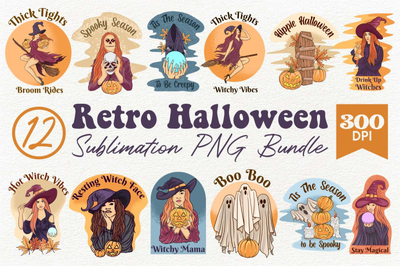 retro-halloween-sublimation-png-spooky-halloween-witches