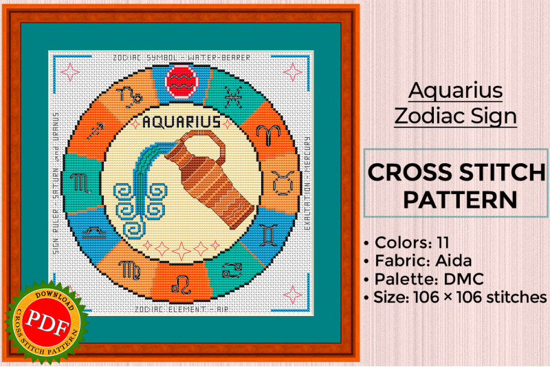 aquarius-cross-stitch-pattern-aquarius-zodiac-sign