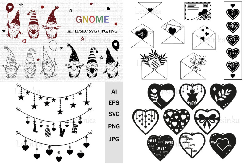 romantic-svg-bundle-with-gnome-heart-patterns-garlands