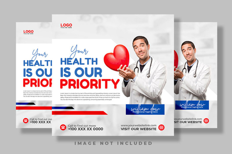 health-clinic-social-media-post-template